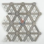 White Oak White Marble Triangle Mosaic Tile For Designer,ew Design Athens Grey Marble Mosaic,White Oak, White Wood Vein, Athen Grey Marble, Grey Wood Vein Marble -