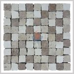 Nature Finish Marble Mosaic , Travertine Emperador Dark Emperador Light Crema Marfil White Oak Nature Surface Mosaic Tile -