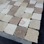 Nature Finish Marble Mosaic , Travertine Emperador Dark Emperador Light Crema Marfil White Oak Nature Surface Mosaic Tile -