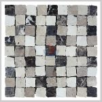 Nature Finish Marble Mosaic , Travertine Emperador Dark Emperador Light Crema Marfil White Oak Nature Surface Mosaic Tile -