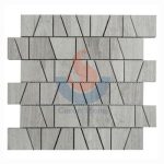 White Oak Silver Cream Random Shape Mosaic Tile ,White Oak Silver Cream Floor Wall Mosaic,White Oak, White Wood Vein, Athen Grey Marble, Grey Wood Vein Marble -