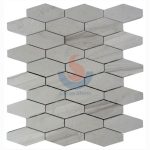 Chinese Wooden Grey Hexagon Marble Floor Mosaic Tile ,White Oak Silver Cream Floor Wall Mosaic,White Oak, White Wood Vein, Athen Grey Marble, Grey Wood Vein Marble -