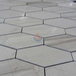 Chinese Wooden Grey Hexagon Marble Floor Mosaic Tile ,White Oak Silver Cream Floor Wall Mosaic,White Oak, White Wood Vein, Athen Grey Marble, Grey Wood Vein Marble -