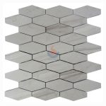 Chinese Wooden Grey Hexagon Marble Floor Mosaic Tile ,White Oak Silver Cream Floor Wall Mosaic,White Oak, White Wood Vein, Athen Grey Marble, Grey Wood Vein Marble -