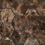 Emperador Dark Marble Polished Hexagon Mosaic Tile,Chinese Dark Emperador,Emperador Dark Mosaic,Dark Marble Mosaic,Chinese Marron -