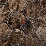 Emperador Dark Marble Polished Hexagon Mosaic Tile,Chinese Dark Emperador,Emperador Dark Mosaic,Dark Marble Mosaic,Chinese Marron -