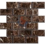 Emperador Dark Subway Brick Mosaic Tile ,Emperador Dark Brick Mosaic,Chinese Dark Emperador,Emperador Dark Mosaic,Dark Marble Mosaic,Chinese Marron -