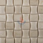 Crema Marfil Marble Polished 3d Small Mosaic Tile, Spanish Crema Marfil Mosaic , Beige Marble Mosaic -