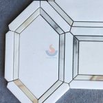 New Design Hexagon Tile Calacatta Gold Natural Marble Mosaic Tile , Calacatta White Mosaic, Crystal White Hexagon Mosaic Tile -