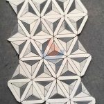 Carrara White And Grey Marble Triangle Pattern Mosaic Tile, Bianco Carrara White Mosaic, Italy Grey Brick Mosaic,Bardiglio Grey,Grey Marble Mosaic -