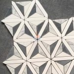 Carrara White And Grey Marble Triangle Pattern Mosaic Tile, Bianco Carrara White Mosaic, Italy Grey Brick Mosaic,Bardiglio Grey,Grey Marble Mosaic -