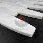 Carrara White Irregular Lantern Shaped Pattern Mosaic Tile, Bianco Carrara Mosaic, Italian White Marble Mosaic, Italian White, Carrara White -