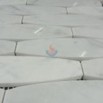 Carrara White Irregular Lantern Shaped Pattern Mosaic Tile, Bianco Carrara Mosaic, Italian White Marble Mosaic, Italian White, Carrara White -