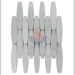 Carrara White Irregular Lantern Shaped Pattern Mosaic Tile, Bianco Carrara Mosaic, Italian White Marble Mosaic, Italian White, Carrara White -
