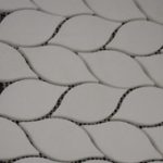 Greece Thassos White Leaf Shaped Water Jet Marble Mosaic Tile, Crystal White Marble Mosaic, Pure White Marble Mosaic Tile -