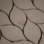Greece Thassos White Leaf Shaped Water Jet Marble Mosaic Tile, Crystal White Marble Mosaic, Pure White Marble Mosaic Tile -