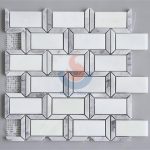 New Design White Marble Brick Pattern Mosaic Wall Tile, Crystal White Brick Pattern Marble Mosaic , Carrara White Brick Marble Mosaic Tile ,New Design Pure White And Carraro White Marble Mosaic -