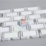 New Design White Marble Brick Pattern Mosaic Wall Tile, Crystal White Brick Pattern Marble Mosaic , Carrara White Brick Marble Mosaic Tile ,New Design Pure White And Carraro White Marble Mosaic -