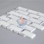 New Design White Marble Brick Pattern Mosaic Wall Tile, Crystal White Brick Pattern Marble Mosaic , Carrara White Brick Marble Mosaic Tile ,New Design Pure White And Carraro White Marble Mosaic -