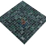 15x15 Polished India Verde Guatemala Green Marble Mosaic Floor Tiles -