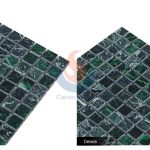 15x15 Polished India Verde Guatemala Green Marble Mosaic Floor Tiles -