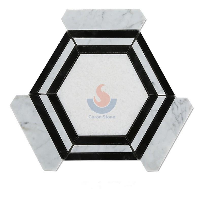 Carrara White Marble Hexagon Mosaic Tile Polished