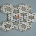 New Design Wood Light Grain Marble Backsplash Mosaic Wall Tiles -