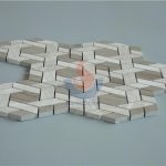 New Design Wood Light Grain Marble Backsplash Mosaic Wall Tiles -