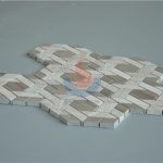 New Design Wood Light Grain Marble Backsplash Mosaic Wall Tiles -