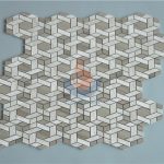 New Design Wood Light Grain Marble Backsplash Mosaic Wall Tiles -