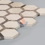 Cream Marfil Hexagon Kitchen Backsplash Mosaic Tiles -