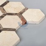 Cream Marfil Hexagon Kitchen Backsplash Mosaic Tiles -