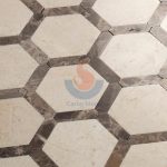 Cream Marfil Hexagon Kitchen Backsplash Mosaic Tiles -