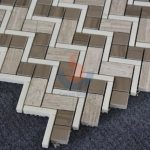 White Oak Silver Cream Floor Wall Mosaic -