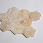 3 Inch Yellow Onyx Marble Mosaic Hexagon Stone Mosaic -