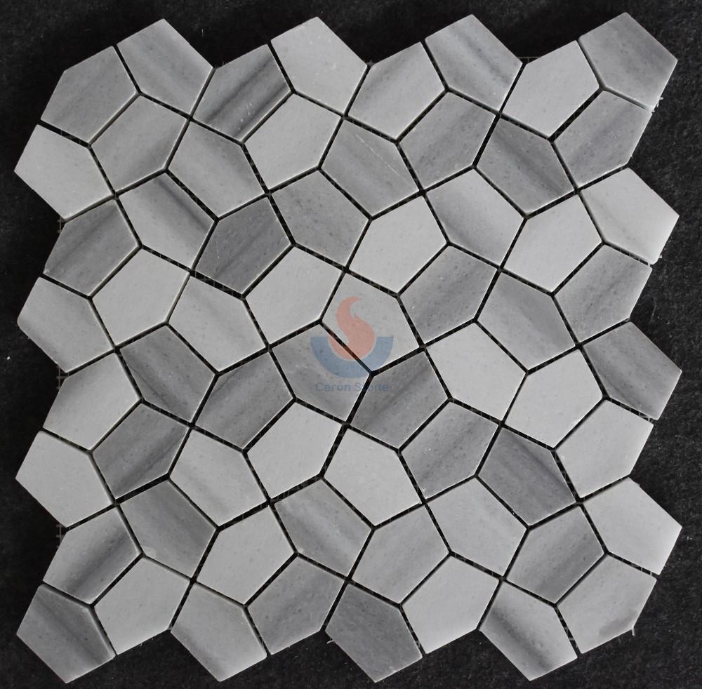 High Quality Marmara Equator White Marble  Pentagon Stone Mosaic Tilestone mosaic