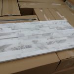 Volakas Marble ,Greece White Marble ,White Marble Split And Grooved Face Ledger Stone Panel, Culture Stone ,wall Cladding ,stone Veneer Panel , Stone Wall Decoration -