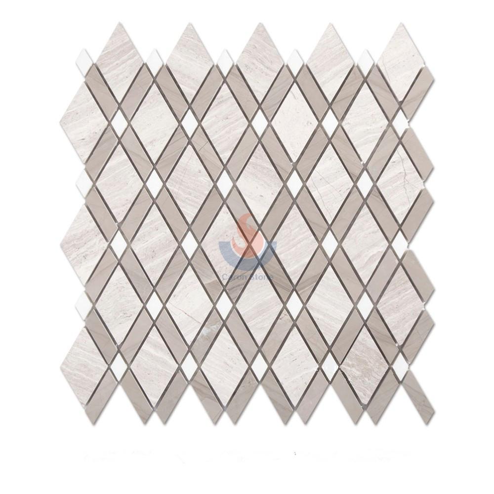 Wood Marble Gray Serpeggiante Marble Mosaic Tile