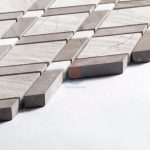 Wood Marble Gray Serpeggiante Marble Mosaic Tile -
