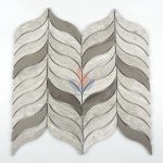Wood Grain Leaf Shape Marble Mosaic Tiles -