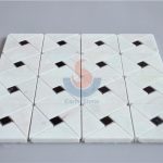 Chinese White And Black Triangle Marble Mosaic Tile -
