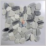 White And Black Natural Marble Stone Crystal White And Mamara Marble Mosaic Tile -