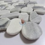 White And Black Natural Marble Stone Crystal White And Mamara Marble Mosaic Tile -