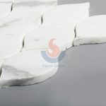 Calacatta Gold White Marble Waterjet Leaf Shape Mosaic -
