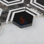 Brown Marble Hexagon Mosaic Tiles -
