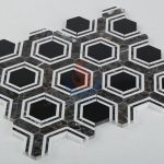Brown Marble Hexagon Mosaic Tiles -