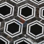 Brown Marble Hexagon Mosaic Tiles -