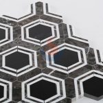 Brown Marble Hexagon Mosaic Tiles -