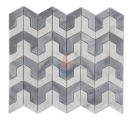 Bianco Carrara White Marble Mix Grey Bathroom Mosaic Tiles -