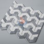 Bianco Carrara White Marble Mix Grey Bathroom Mosaic Tiles -